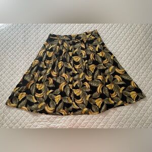 Forever 21 Black Banana Print Skirt 1X